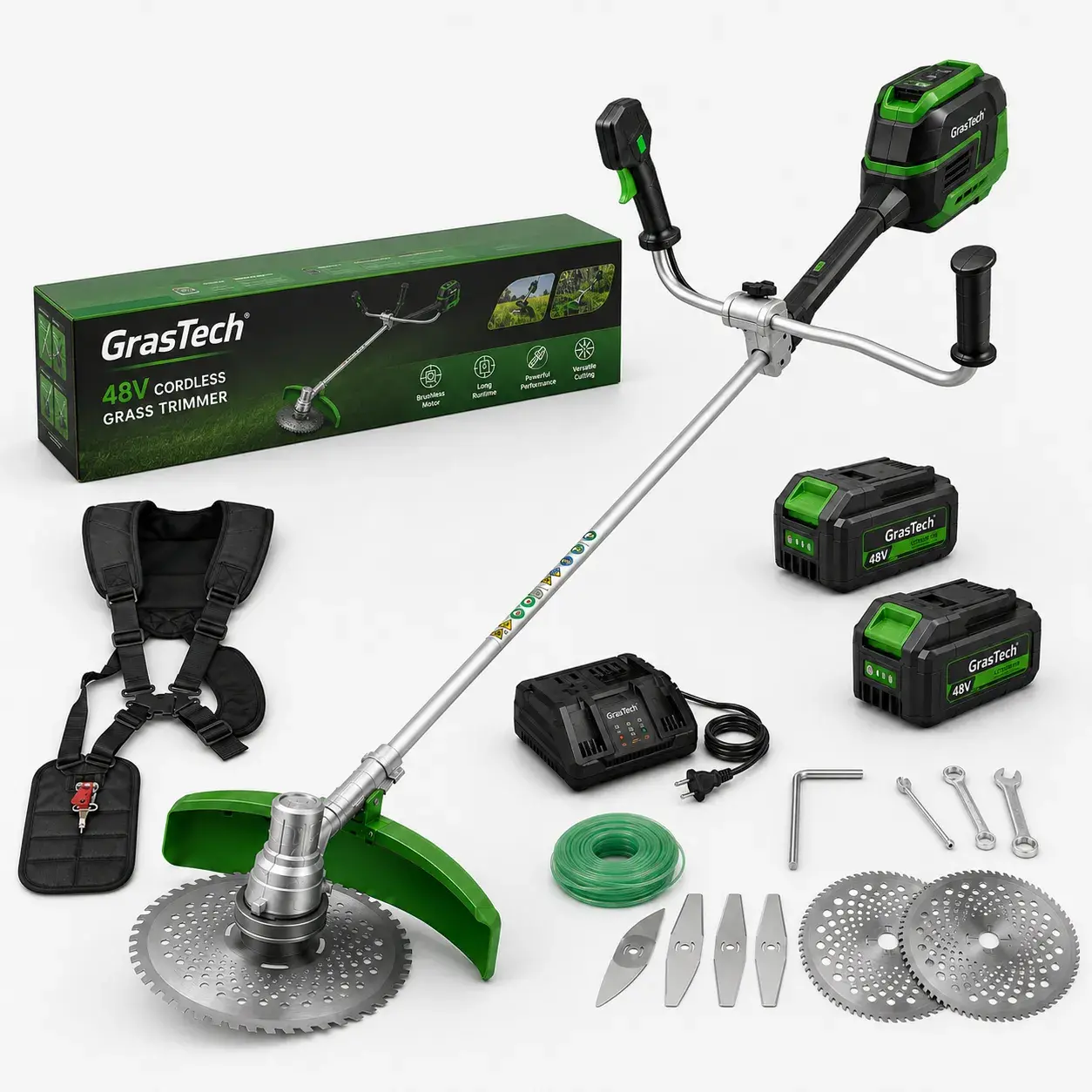 GrassTech™ — Decespugliatore elettrico a batteria