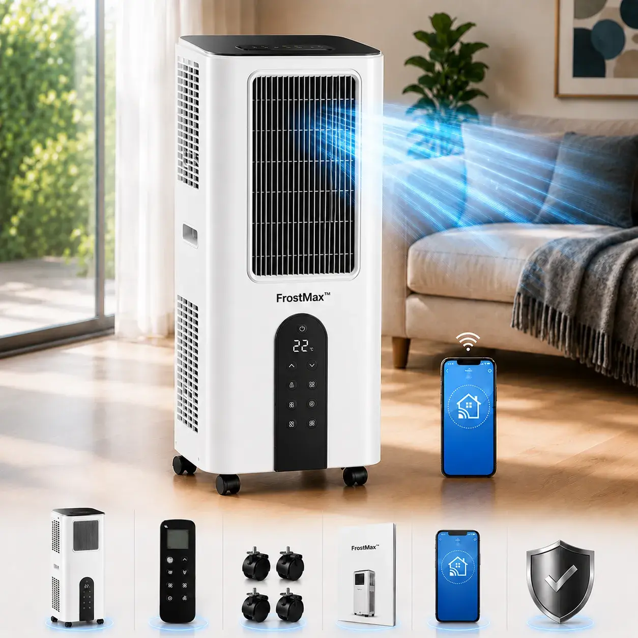 FrostMax™ 4-in-1 — přenosná klimatizace bez montáže