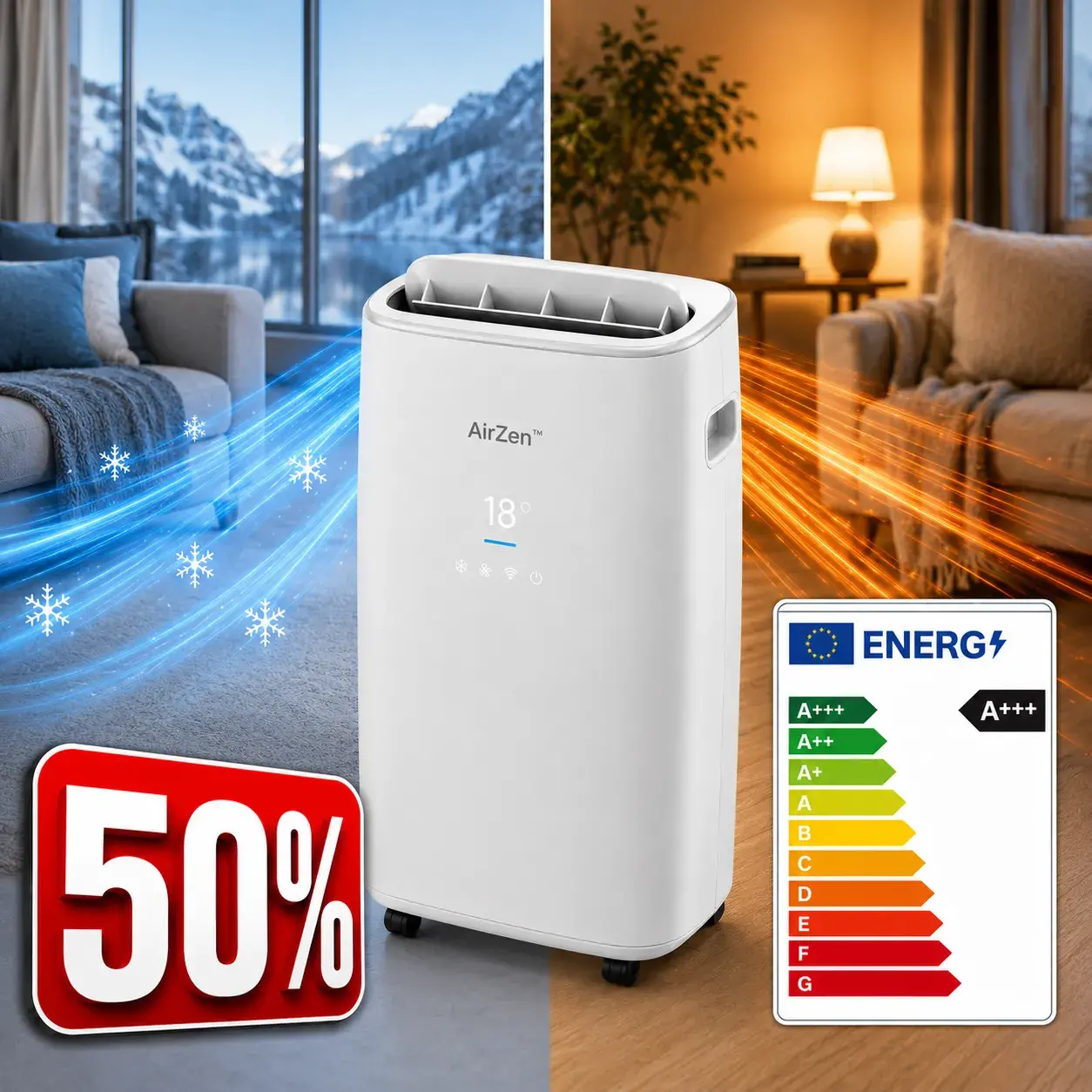 AirZen™ — 4 az 1-ben hordozható légkondicionáló